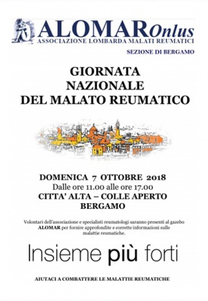 Una giornata di piazza a Bergamo per le malattie reumatiche! Domenica 7 ottobre