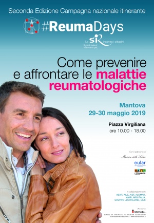 #ReumaDays approda a Mantova il 29 e 30 maggio 2019